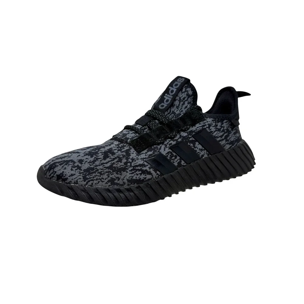 Adidas Kaptir Men's Sz 8.5 Grey Black Digital Camo Knit Running Shoes PWJ 001004